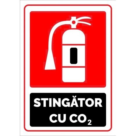 Semn cu stingator cu co2