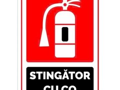 Semn cu stingator cu co2