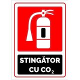 Semn cu stingator cu co2